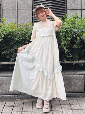 「merry jenny（メリージェニー）のアイテム（帽子）」を使った、manamiさん（レディース・154cm）の夏コーディネート