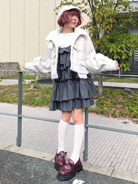 「アイテム（ダッフルコート）」を使った、manamiさん（レディース・154cm）の秋コーディネート