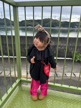 「アイテム（財布/小物）」を使った、charisaruさん（キッズ・80cm）の秋コーディネート