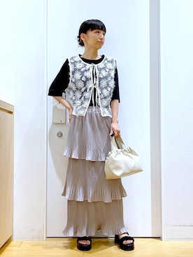 あおき@LAKOLE海老名さん（レディース・156cm）の夏コーディネート