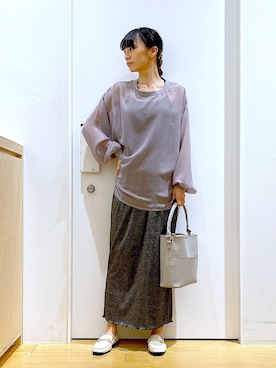 あおき@LAKOLE海老名さん（レディース・156cm）の春コーディネート