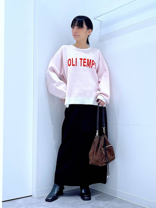 セール】＜選べる着丈＞12ゲージ総針ニットナロースカート / 607508