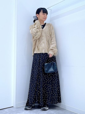 あおき@LAKOLE海老名さん（レディース・156cm）の冬コーディネート