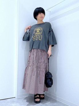 「LAKOLE（ラコレ）のアイテム（サンダル）」を使った、あおき@LAKOLE海老名さん（レディース・156cm）の夏コーディネート