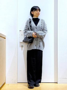 あおき@LAKOLE海老名さん（レディース・156cm）の冬コーディネート