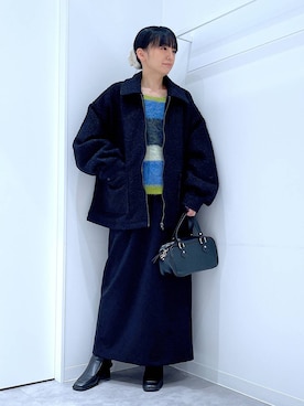 あおき@LAKOLE海老名さん（レディース・156cm）の冬コーディネート