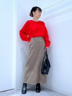 あおき@LAKOLE海老名さん（レディース・156cm）の冬コーディネート