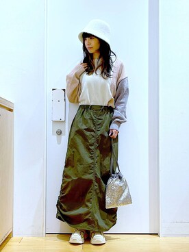 あおき@LAKOLE海老名さん（レディース・156cm）の冬コーディネート