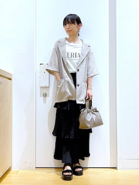 あおき@LAKOLE海老名さん（レディース・156cm）の夏コーディネート