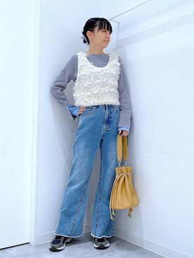 あおき@LAKOLE海老名さん(レディース・156cm)の春コーディネート