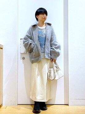 あおき@LAKOLE海老名さん（レディース・156cm）の冬コーディネート