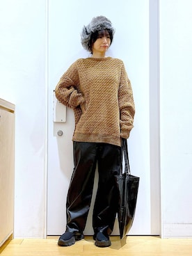 あおき@LAKOLE海老名さん（レディース・156cm）の冬コーディネート