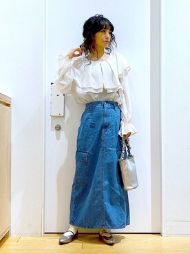 あおき@LAKOLE海老名さん（レディース・156cm）の春コーディネート