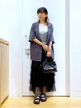 あおき@LAKOLE海老名さん（レディース・156cm）の夏コーディネート