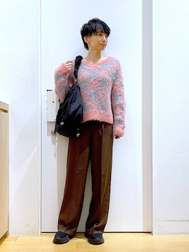 あおき@LAKOLE海老名さん(レディース・156cm)の冬コーディネート