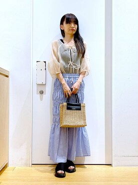 あおき@LAKOLE海老名さん（レディース・156cm）の夏コーディネート