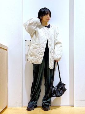 あおき@LAKOLE海老名さん（レディース・156cm）の冬コーディネート