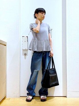 あおき@LAKOLE海老名さん（レディース・156cm）の夏コーディネート