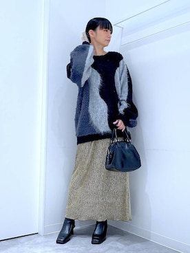 あおき@LAKOLE海老名さん（レディース・156cm）の冬コーディネート
