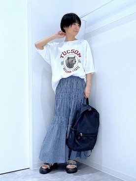 「LAKOLE（ラコレ）のアイテム（サンダル）」を使った、あおき@LAKOLE海老名さん（レディース・156cm）の夏コーディネート