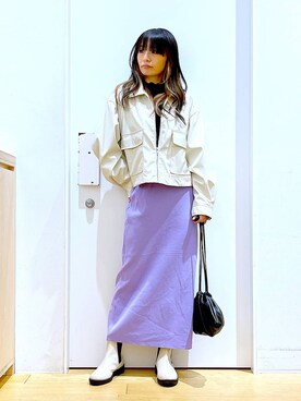 あおき@LAKOLE海老名さん（レディース・156cm）の冬コーディネート