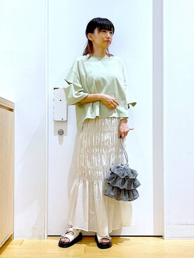 あおき@LAKOLE海老名さん（レディース・156cm）の夏コーディネート