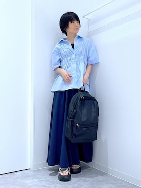 「LAKOLE（ラコレ）のアイテム（サンダル）」を使った、あおき@LAKOLE海老名さん（レディース・156cm）の夏コーディネート