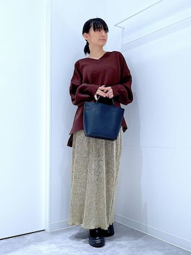 あおき@LAKOLE海老名さん（レディース・156cm）の冬コーディネート