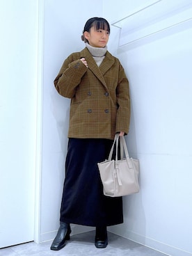 あおき@LAKOLE海老名さん（レディース・156cm）の冬コーディネート