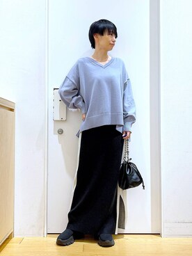 あおき@LAKOLE海老名さん（レディース・156cm）の冬コーディネート