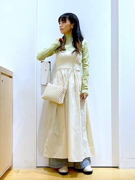 あおき@LAKOLE海老名さん（レディース・156cm）の冬コーディネート