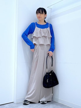 あおき@LAKOLE海老名さん（レディース・156cm）の春コーディネート