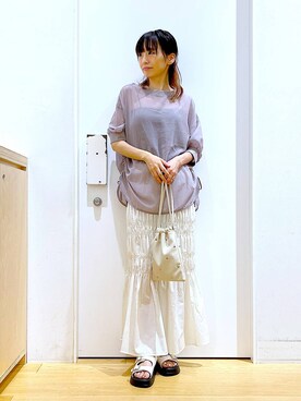 あおき@LAKOLE海老名さん（レディース・156cm）の夏コーディネート