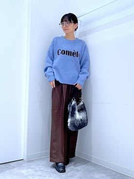 あおき@LAKOLE海老名さん（レディース・156cm）の冬コーディネート