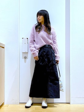 あおき@LAKOLE海老名さん(レディース・156cm)の冬コーディネート
