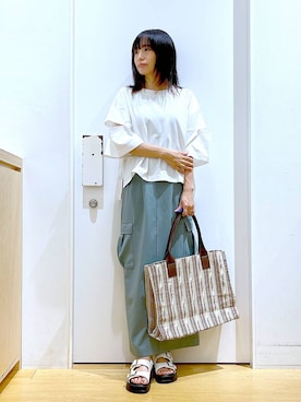 あおき@LAKOLE海老名さん(レディース・156cm)の夏コーディネート