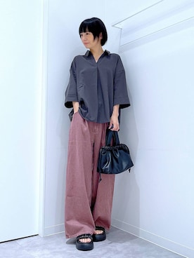 あおき@LAKOLE海老名さん(レディース・156cm)の夏コーディネート