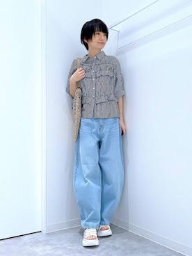 あおき@LAKOLE海老名さん（レディース・156cm）の夏コーディネート