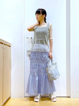 あおき@LAKOLE海老名さん（レディース・156cm）の夏コーディネート
