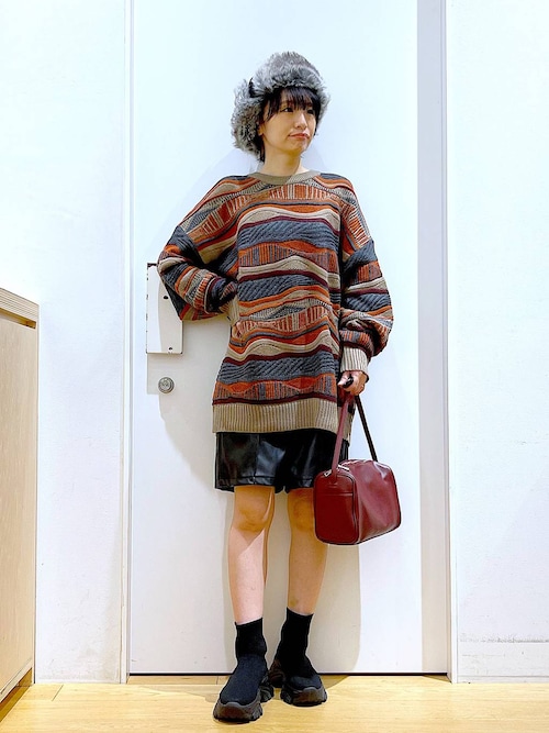 レオ丸 セール】3Dボーダーニットプルオーバー / 141963（ニット/セーター