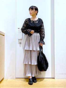 あおき@LAKOLE海老名さん（レディース・156cm）の秋コーディネート