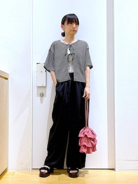 あおき@LAKOLE海老名さん(レディース・156cm)の夏コーディネート