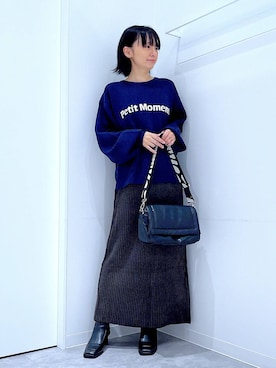 あおき@LAKOLE海老名さん（レディース・156cm）の冬コーディネート