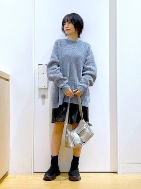 あおき@LAKOLE海老名さん(レディース・156cm)の冬コーディネート