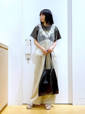 あおき@LAKOLE海老名さん（レディース・156cm）の夏コーディネート