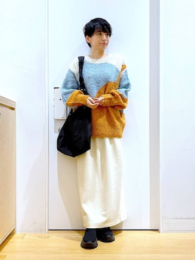 あおき@LAKOLE海老名さん（レディース・156cm）の冬コーディネート