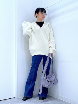 あおき@LAKOLE海老名さん（レディース・156cm）の春コーディネート