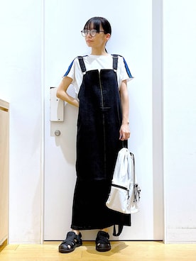 「若見え」｜「アイテム（スリッポン）」を使った、あおき@LAKOLE海老名さん（レディース・156cm）の夏コーディネート