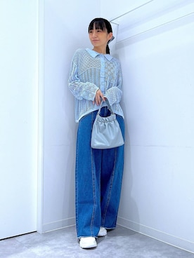 「LAKOLE（ラコレ）のアイテム（パンツ）」を使った、あおき@LAKOLE海老名さん（レディース・156cm）の春コーディネート