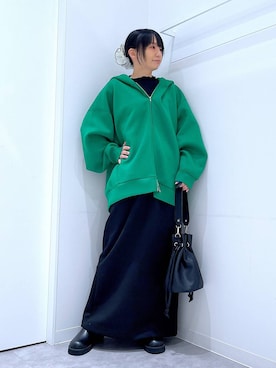 あおき@LAKOLE海老名さん（レディース・156cm）の冬コーディネート